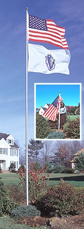 Silver Telescoping Flagpoles