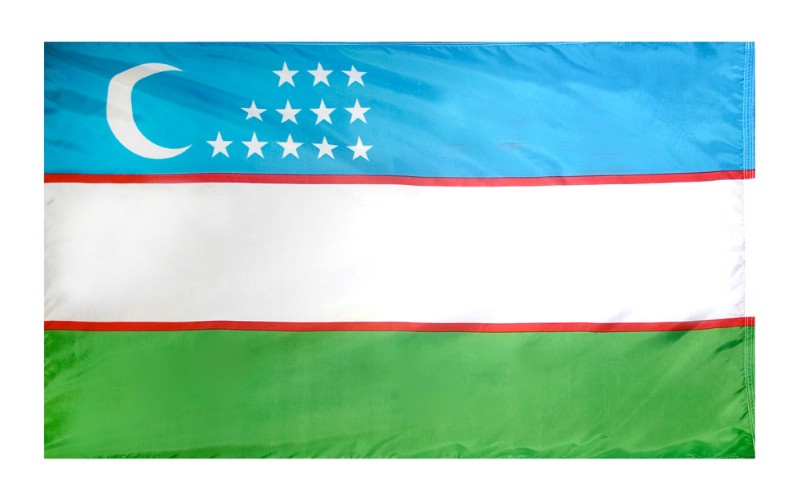 2 x 3 Uzbekistan Flag