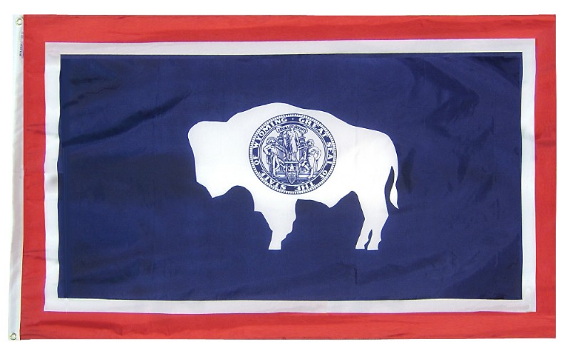 12 x 18&quot; Nyl-Glo Wyoming Flag