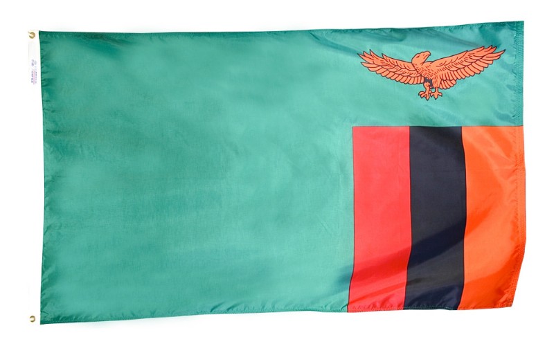 2 x 3' Nylon Zambia Flag
