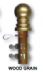 2 Piece 6' Wood Grain Finish Aluminum Spinning Pole 