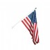 5' Spinning American Flag Set - White