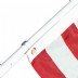 5' Spinning American Flag Set - White