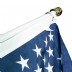 5' Spinning American Flag Set - White