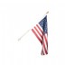 American Flag Set - 5’ Wood Flagpole with 2.5’x4’ Printed Flag