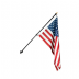 6' Legacy Fiberglass Outdoor Flag Set - Black