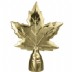 6-3/4'' Gold Metal Maple Leaf with ferrule