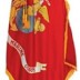 7' Marine Corps Indoor Oak Pole Set with Plastic Accessories
