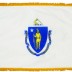 3 x 5' Nylon Massachusetts Flag - Fringed