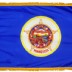 3 x 5' Nylon Minnesota State Flag - Historical - Fringed