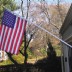 6' Spinning American Flag Set - Silver