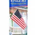 6' Sectional Aluminum Flagpole - American Flag Set
