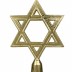 6.75'' Gold Metal Star of David Ornament with ferrule