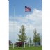 EC25IH - Deluxe Aluminum Flagpole - Internal Halyard with Winch System