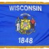 3 x 5' Nylon Wisconsin Flag - Fringed