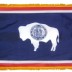 3 x 5' Nylon Wyoming Flag - Fringed
