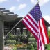 Spinning White Pole Set w/ US Flag