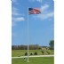 45' Satin Finish - Aluminum Ground-Set Flagpole - External Halyard